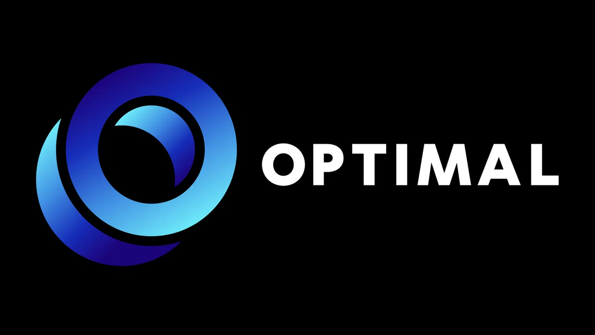 Optimal horizontal logo: the gradient orbit mark beside the Optimal wordmark